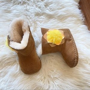 Cassie Cactus Flower Genuine Shearling Ugg Boots